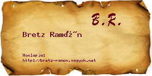 Bretz Ramón névjegykártya